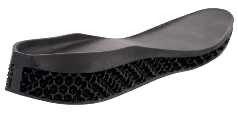 A flexible shoe insole 3D printed with the xFLEX402 resin